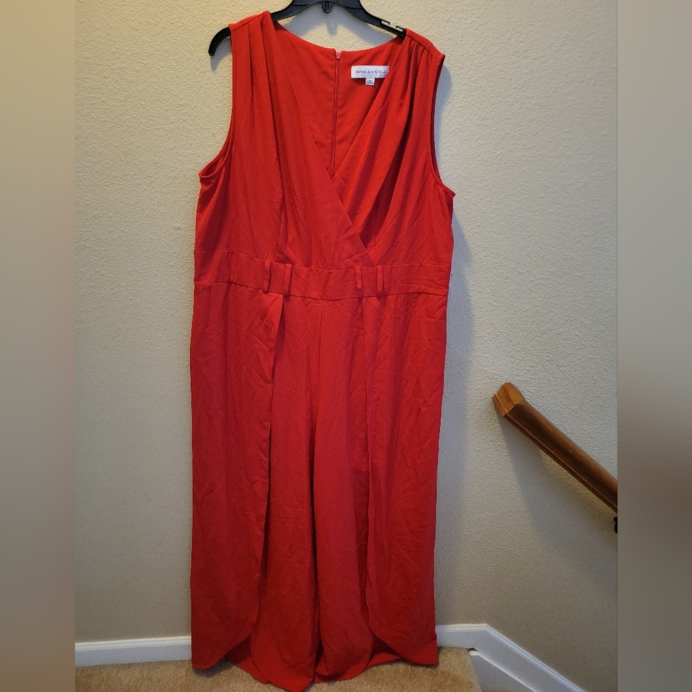 Emma & Michele Red Jumpsuit